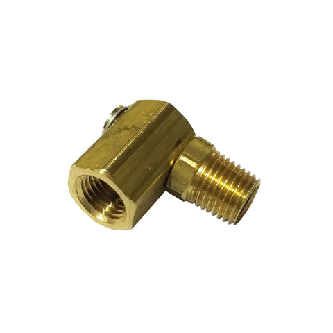 1/4" MPT x 1/4" FPT Brass Swivel Elbow