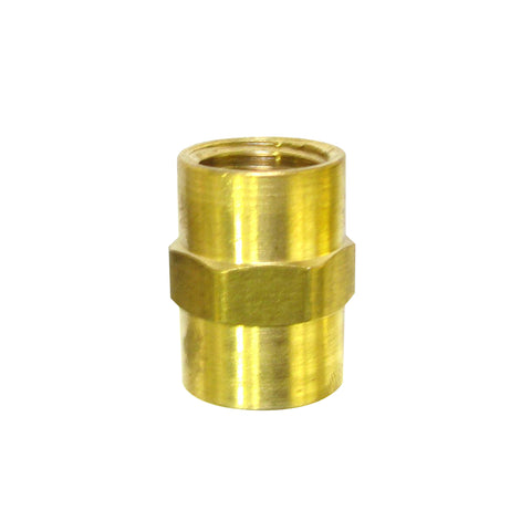1/4" FPT x 1/4" FPT Brass Coupler